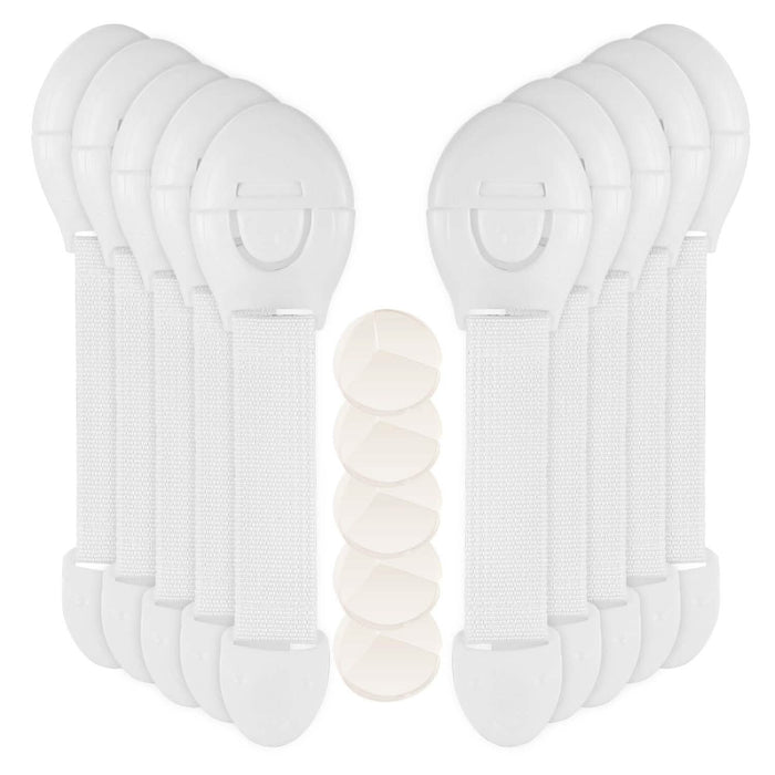 10-Pieces: Kids Safety Locks with 5 Furniture Corner Protectors by DailySale