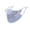 10-Pieces: Women's Face Mask Golden Metal Diamond Water Crystal Color by DailySale