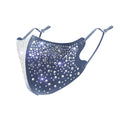 10-Pieces: Women's Face Mask Golden Metal Diamond Water Crystal Color by DailySale
