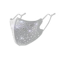 10-Pieces: Women's Face Mask Golden Metal Diamond Water Crystal Color by DailySale