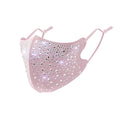 10-Pieces: Women's Face Mask Golden Metal Diamond Water Crystal Color by DailySale