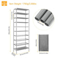 10-Tier Shoe Rack Shelves 27 Pairs Shoes Organizer by DailySale