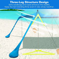 10 x 10 ft Sun Shelter Family Beach Tent Outdoor Shade UPF50+ with Sandbag by DailySale
