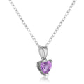Amethyst Heart Necklace by Fine Color Jewels