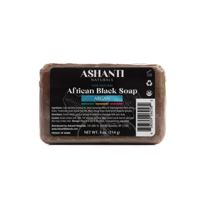 100% African Black Soap - Argan by AshantiNaturals