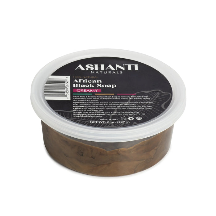 100% African Black Soap - Creamy by AshantiNaturals