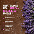 100% African Black Soap - Lavender by AshantiNaturals