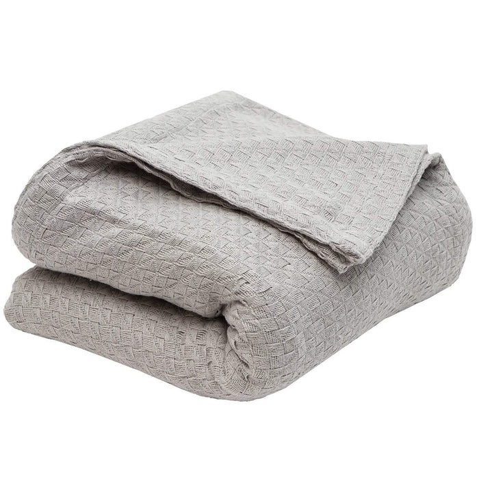 100% Cotton Heavyweight Square Knit Throw Blanket by DailySale