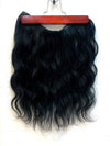 VIP BandX Halo Hair Extensions 100% Human Hair, Body Wave 18 Inch, Invisible Wire with Clips
