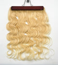 VIP BandX Halo Hair Extensions 100% Human Hair, Body Wave 18 Inch, Invisible Wire with Clips