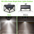 100 LED Solar Wall Light Outdoor by DailySale