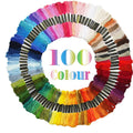 100-Pack: ATDAWN Rainbow Color Embroidery, Cross Stitch Threads by DailySale