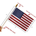 100-Pack: USA 4x6 in Wooden Stick Flag by DailySale