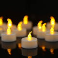 100-Piece: Amber Yellow LED Candle Tea Light Flameless Steady Tealight by DailySale