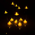 100-Piece: Amber Yellow LED Candle Tea Light Flameless Steady Tealight by DailySale