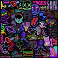 100-Piece: Cartoon Neon Light Graffiti Stickers by DailySale