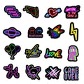 100-Piece: Cartoon Neon Light Graffiti Stickers by DailySale