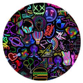 100-Piece: Cartoon Neon Light Graffiti Stickers by DailySale