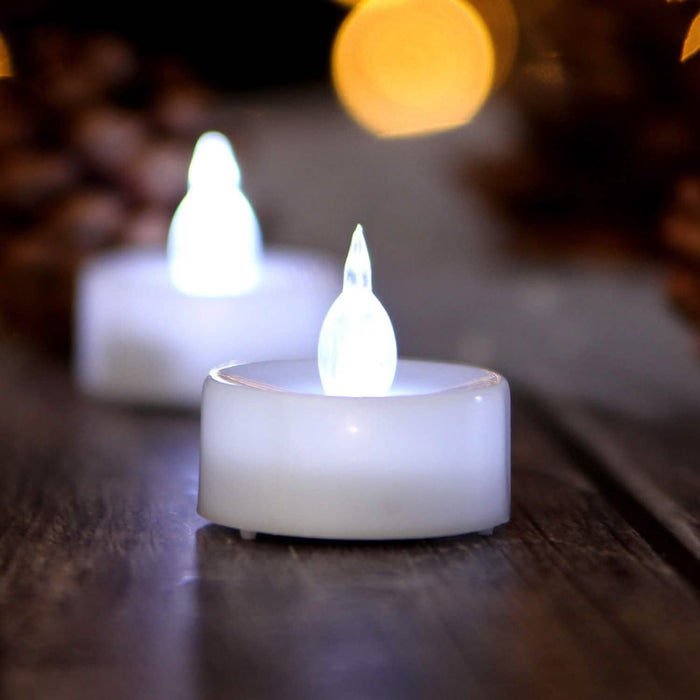 100-Piece: Cool White LED Tealight Flameless Smokeless Candles by DailySale