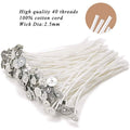100-Piece: EricX Light Cotton Candle Wick 6" Pre-Waxed for Candle Making by DailySale