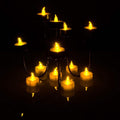 100-Pieces: Amber Yellow LED Tealight Flameless Flickering Candles by DailySale