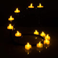 100-Pieces: Amber Yellow LED Tealight Flameless Flickering Candles by DailySale