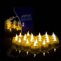 100-Pieces: Amber Yellow LED Tealight Flameless Flickering Candles by DailySale