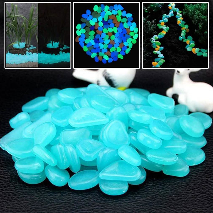 100-Pieces: Glow in the Dark Luminous Stones by DailySale