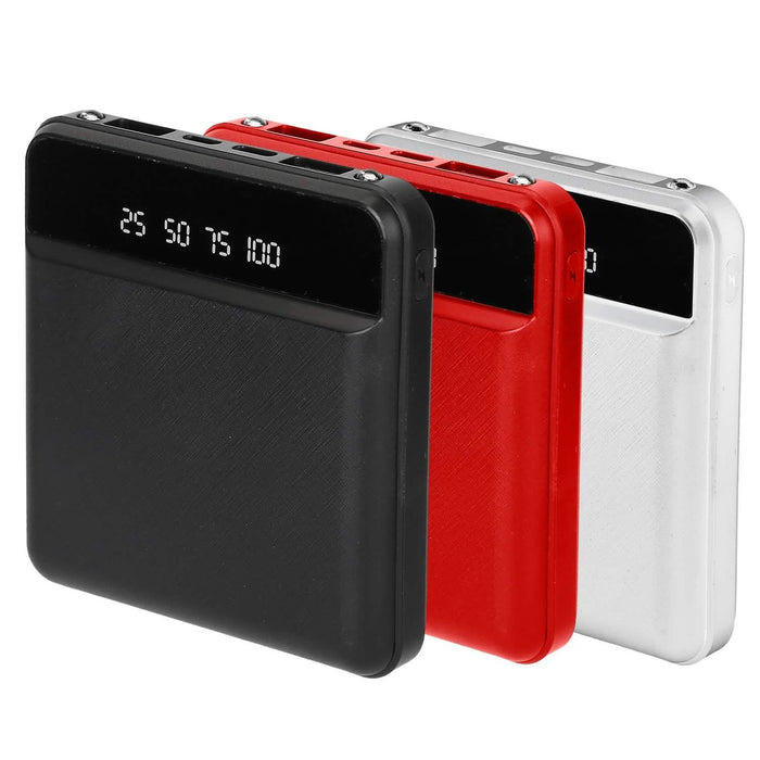 10000 mAh Portable Powerbank Mini with Dual USB Ports LCD Display by DailySale