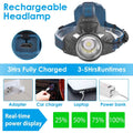 100000LM LED 7 Lighting Modes Rechargeable Headlights by DailySale