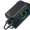 10000mAh Portable Charger with US Plug 3 Inbuilt Cables by DailySale
