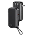 10000mAh Portable Charger with US Plug 3 Inbuilt Cables by DailySale