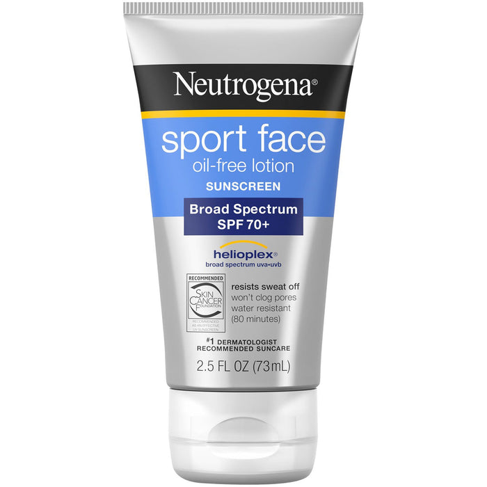 Neutrogena Sport Face Oil-Free Lotion Sunscreen Broad Spectrum SPF 70 – 2.5 Fl Oz by Pasteur Pharmacy