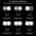 1000LM Bike Front Light Rechargeable Handlebar Head Light with 6 Lighting Modes by DailySale