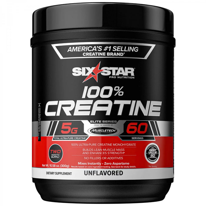 Six Star Pro Nutrition 100% Creatine Unflavored Powder, 10.58 Oz by Pasteur Pharmacy