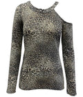 Inc Asymmetrical Animal-Print Top, Size Large by Vanessa Jane