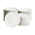 AJM Packaging Corporation White Paper Plates, 9" dia, 100/Pack
