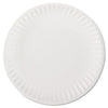 AJM Packaging Corporation White Paper Plates, 9" dia, 100/Pack, 10 Packs/Carton