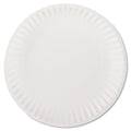 AJM Packaging Corporation White Paper Plates, 9" dia, 100/Pack