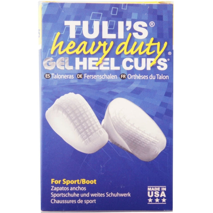 TuliS Gel Heel Cup Heavy Duty, Large Size, Over 175 Lbs, 1 Pair by Pasteur Pharmacy