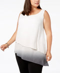 Joseph A 155603 Womens Asymmetric Dip Dye Tank Top by Vanessa Jane