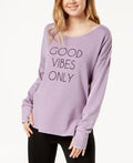 Ideology Good Vibes Strappy-Back Long-Sleeve T-Shirt, Size Medium by Vanessa Jane