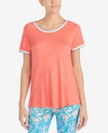 Layla Contrast-Trim Pajama Top by Vanessa Jane