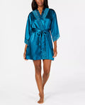 Thalia Sodi Lace-Trim Short Wrap Robe, Size Small/Medium by Vanessa Jane
