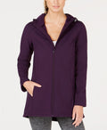 Ideology Long Hooded Rain Jacket Royal Eggplant Size Medium by Vanessa Jane