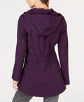 Ideology Long Hooded Rain Jacket Royal Eggplant Size Medium by Vanessa Jane