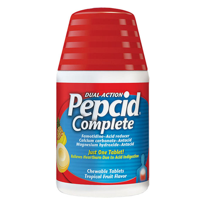 Pepcid Complete® Dual Action Acid Reducer + Antacid – Tropical Fruit (Chewable Tablets) by Pasteur Pharmacy