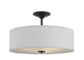 Progress Lighting Inspire Collection Graphite 3-Light 18in Semi-Flush Mount by Vanessa Jane