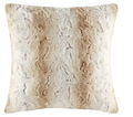 Madison Park Marselle Faux Fur Square Throw Pillow, 20X20 by Vanessa Jane