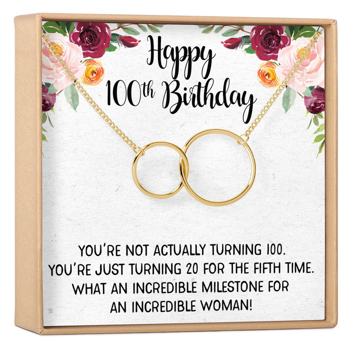 100th Birthday Gift Necklace by Dear Ava